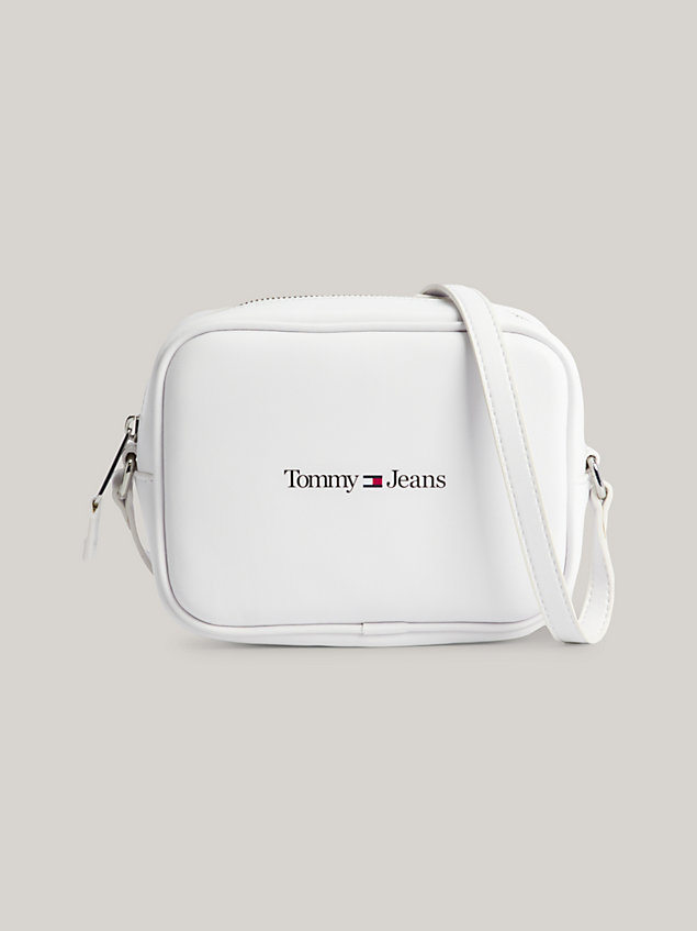 white logo crossover camera bag for women tommy jeans