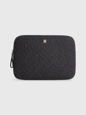 TH Monogram Laptop Sleeve BLACK Tommy Hilfiger
