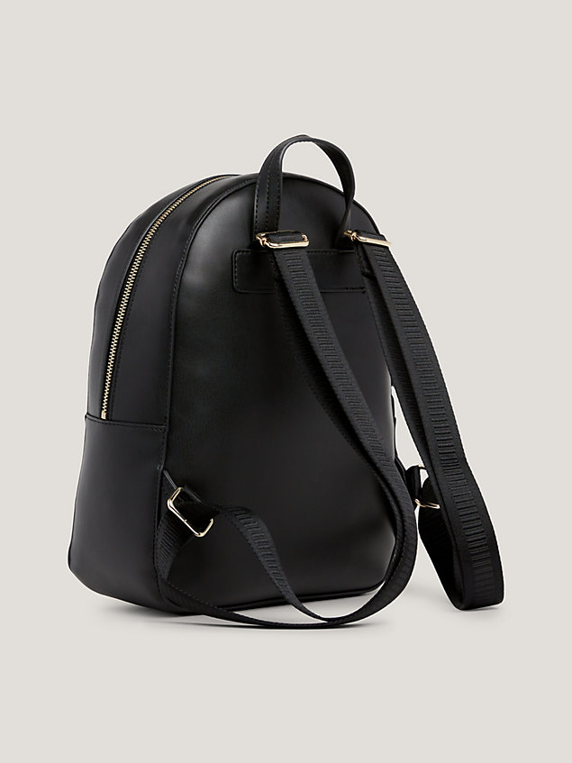 black iconic monogram backpack for women tommy hilfiger