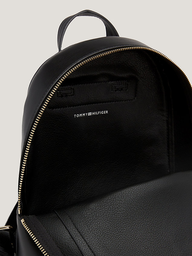 black iconic monogram backpack for women tommy hilfiger