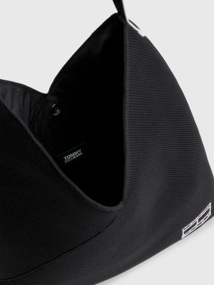black tommy jeans item mesh tote for women tommy jeans