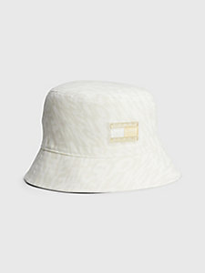 cappello a secchiello con logo in rilievo bianco da donna tommy jeans