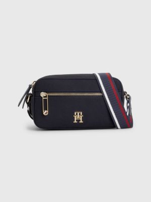 Petit sac bandouli re Iconic en serg recycl Bleu Tommy Hilfiger