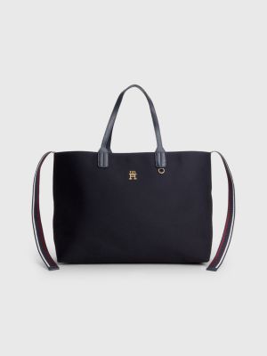 Signature Recycled Small Tote | BLUE | Tommy Hilfiger