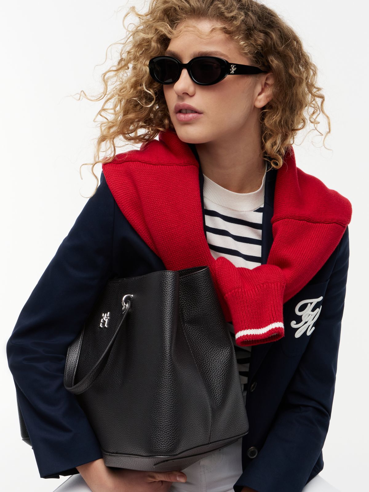 TH Emblem Satchel — Black
