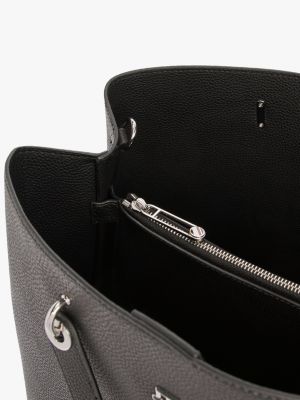 schwarz th emblem satchel für damen - tommy hilfiger