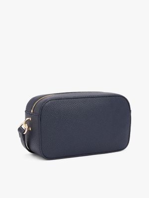 blau th emblem crossbody-kameratasche für damen - tommy hilfiger