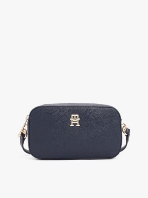 petit sac bandoulière th emblem blue pour femmes tommy hilfiger