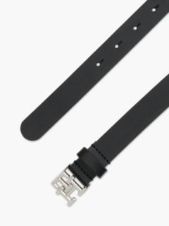 TH Emblem Plaque Leather Belt — Black 2