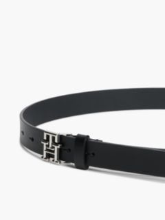 TH Emblem Plaque Leather Belt — Black 3