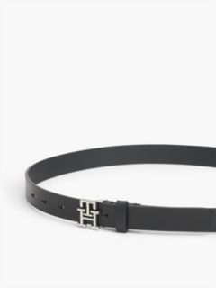 TH Emblem Plaque Leather Belt — Black 5