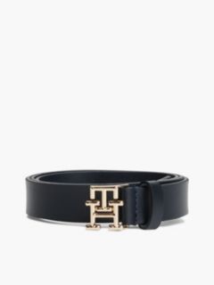 TH Emblem Plaque Leather Belt — Blue 4
