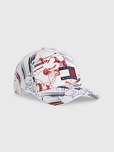 white disney x tommy artwork baseball cap for women tommy hilfiger