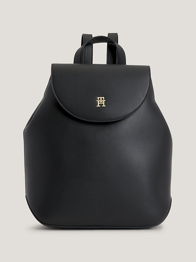 black th staple rucksack mit monogramm-emblem für damen - tommy hilfiger