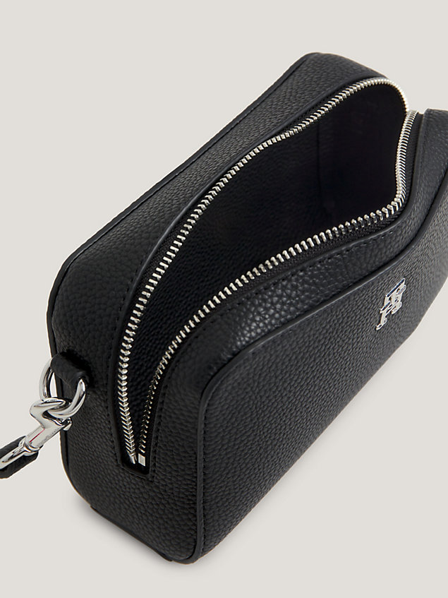 black th emblem crossover bag for women tommy hilfiger