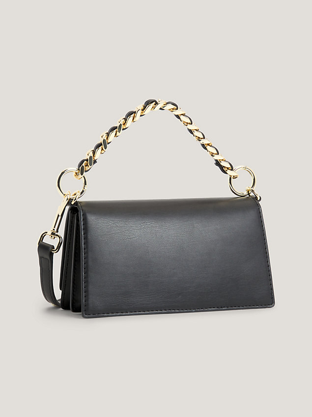 black braided chain crossover bag for women tommy hilfiger