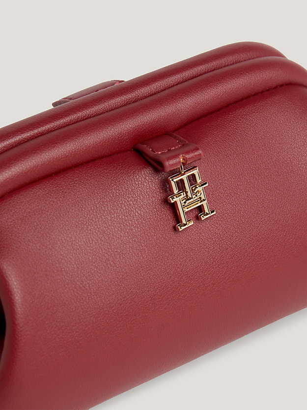 Reversible TH Monogram Plaque Crossover Bag | Red | Tommy Hilfiger