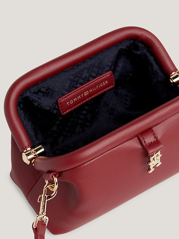 Reversible TH Monogram Plaque Crossover Bag | Red | Tommy Hilfiger