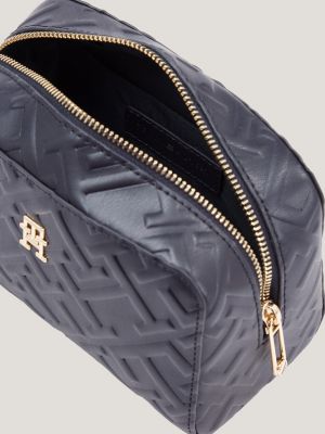 Iconic Embossed TH Monogram Washbag BLUE Tommy Hilfiger
