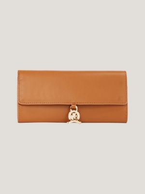 Tommy Hilfiger Luxe Porte-monnaie Cuir 19 cm tan