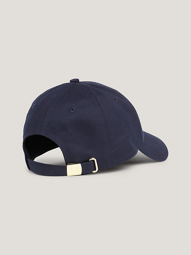 blue th monogram baseball cap for women tommy hilfiger
