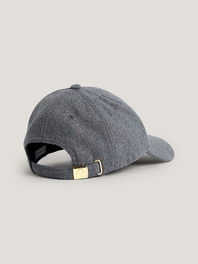 cappello da baseball con monogramma grey da donna tommy hilfiger