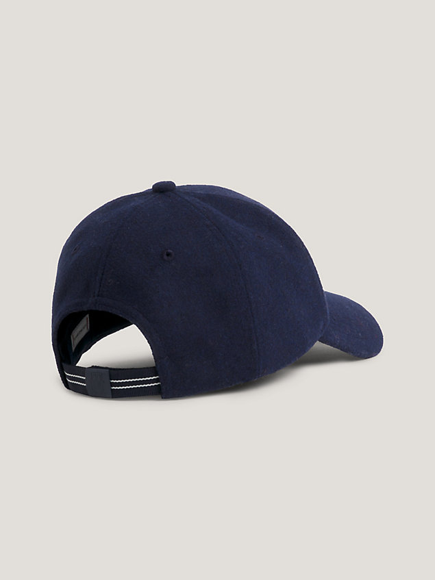 blue heritage baseballpet met prep logo voor dames - tommy hilfiger