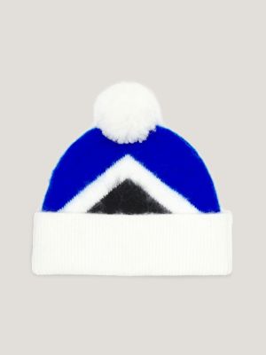 Tommy Hilfiger - Bonnet bleu en maille de coton