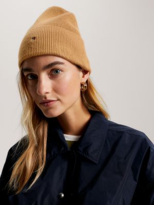 Essential Flag Rib-Knit | Tommy Khaki | Beanie Hilfiger