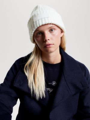 Beanie met logopatch Wit Tommy Hilfiger