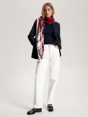 TOMMY HILFIGER - Women's essential cashmere blend scarf 