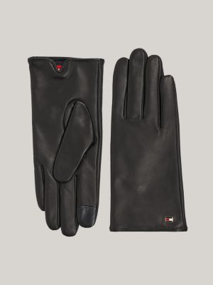 Black Tommy Leather Flag Hilfiger | Essential | Gloves