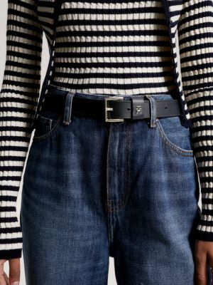 TOMMY HILFIGER - Women's elastic waist monogram belt - Size 75, 75