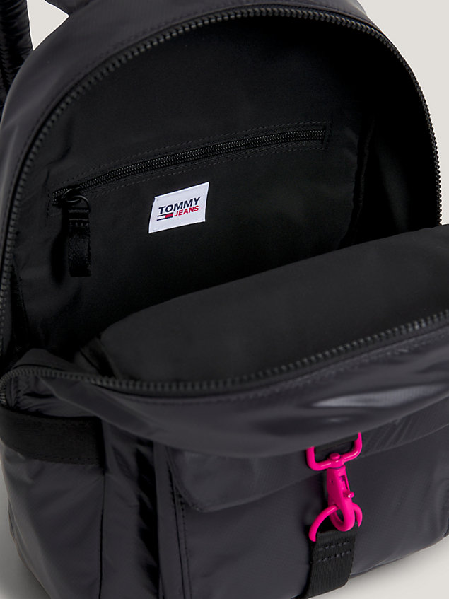 black plecak z logo z materiału z recyklingu dla kobiety - tommy jeans