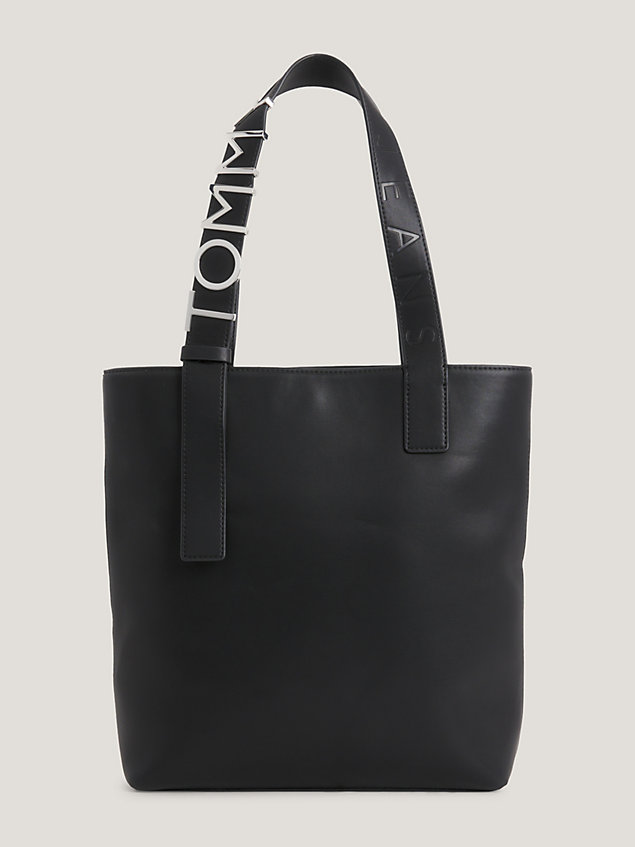 black bold tote-bag mit logo für damen - tommy jeans