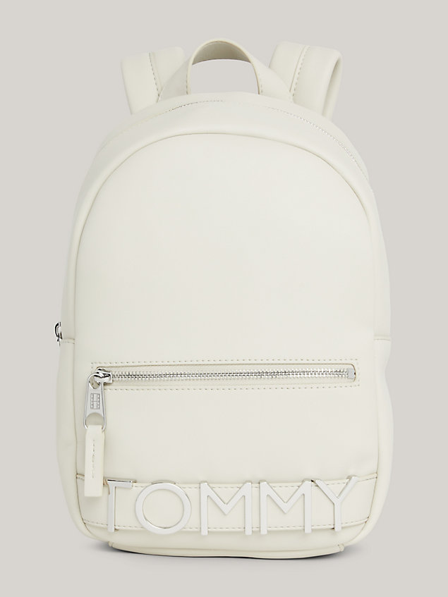 mochila bold con logo beige de mujer tommy jeans