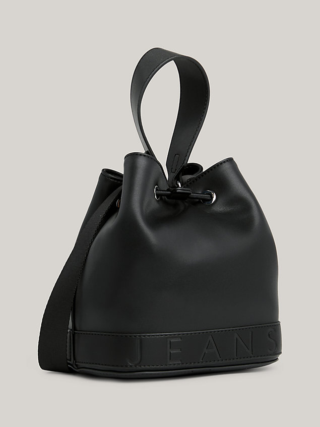 black bold logo bucket bag for women tommy jeans