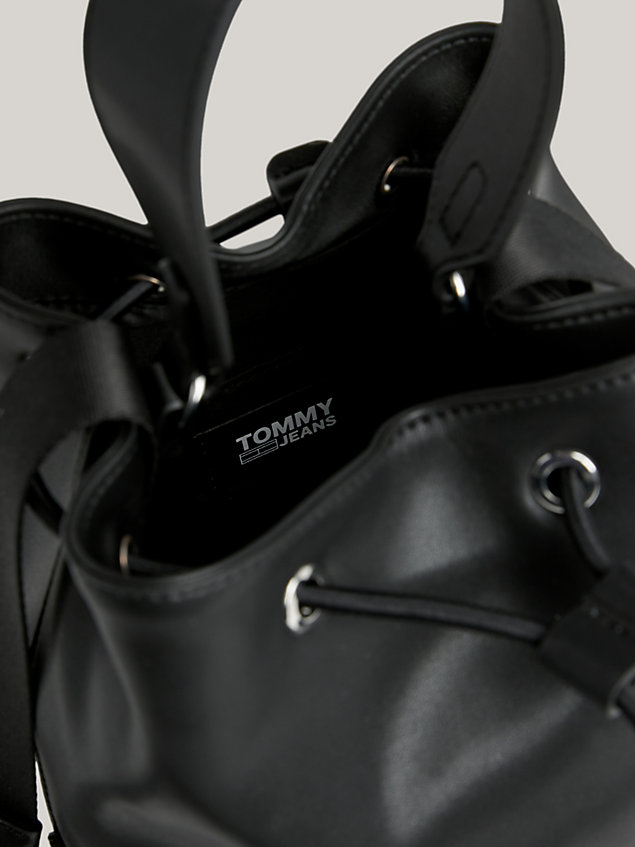 black bold logo bucket bag for women tommy jeans