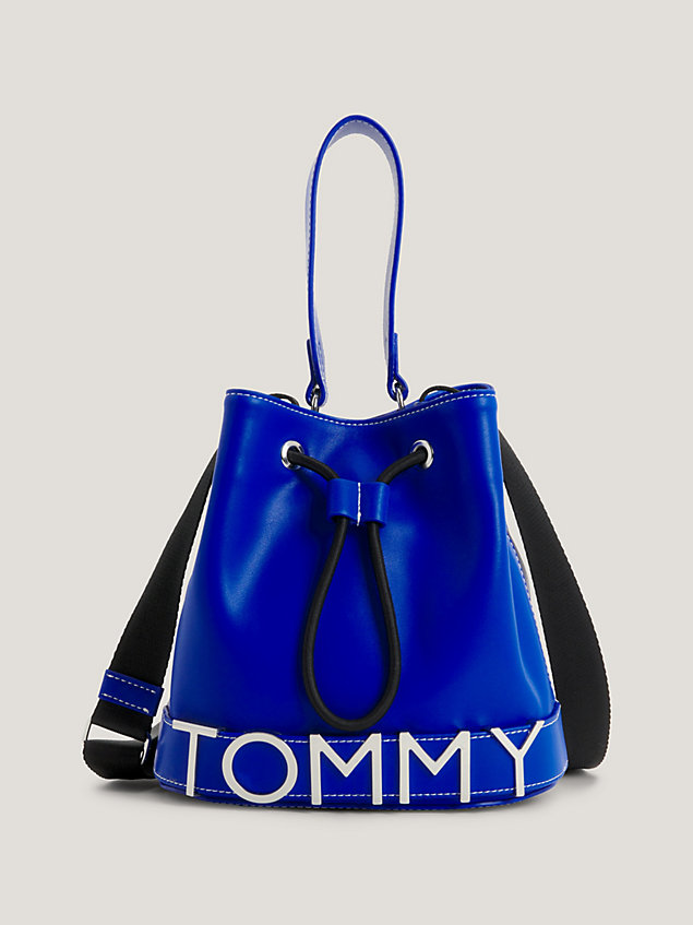 blue bold logo bucket bag for women tommy jeans