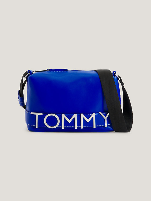 blue bold logo camera bag for women tommy jeans