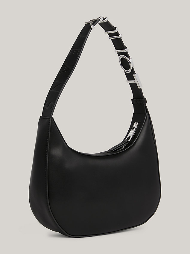 black bold logo shoulder bag for women tommy jeans