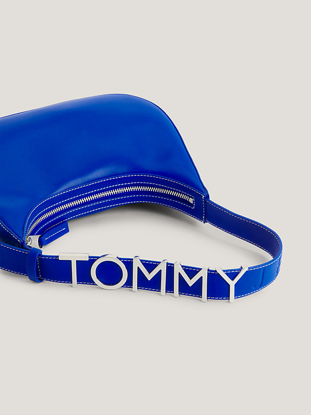 blue bold schultertasche mit logo für damen - tommy jeans