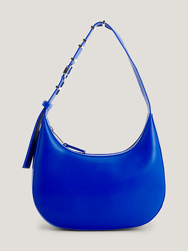 blue torebka na ramię z wyrazistym logo dla kobiety - tommy jeans