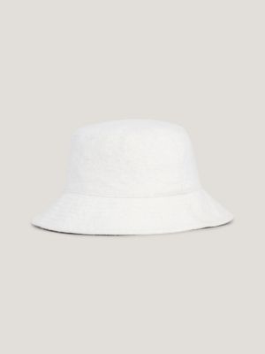 Frottee-Fischerhut mit Logo | Weiß | Tommy Hilfiger | Sonnenhüte