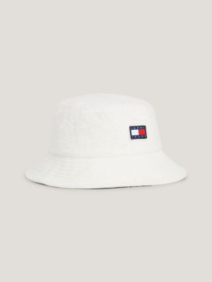 Frottee-Fischerhut mit | Logo Tommy | Weiß Hilfiger