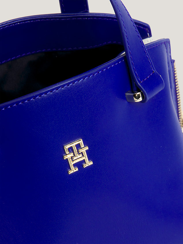 blue th modern small structured tote for women tommy hilfiger
