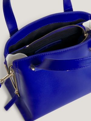 blue th modern small structured tote for women tommy hilfiger