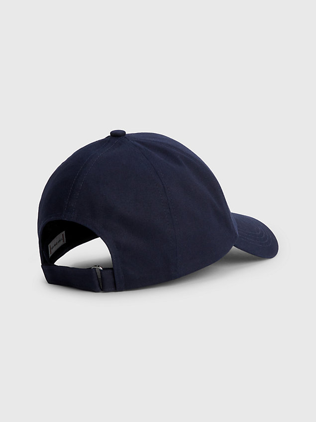 blue baseballpet met geborduurd logo voor dames - tommy hilfiger