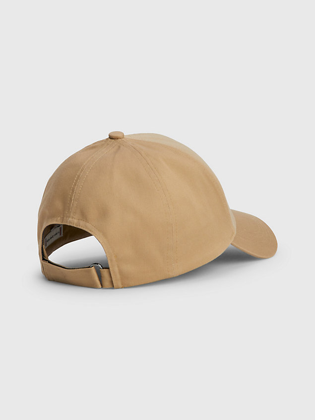 khaki baseball-cap mit aufgesticktem logo für damen - tommy hilfiger