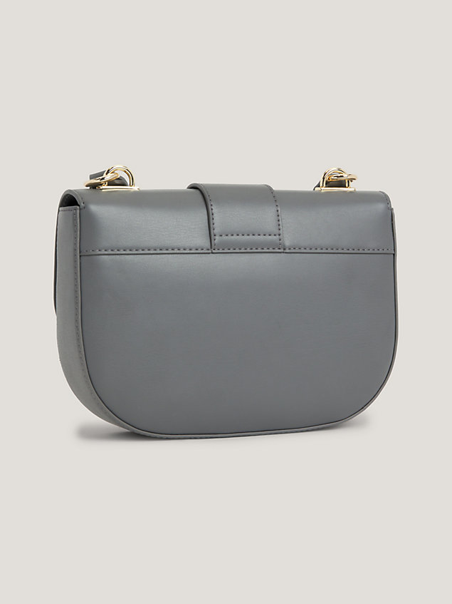 grey chain flap crossover bag for women tommy hilfiger
